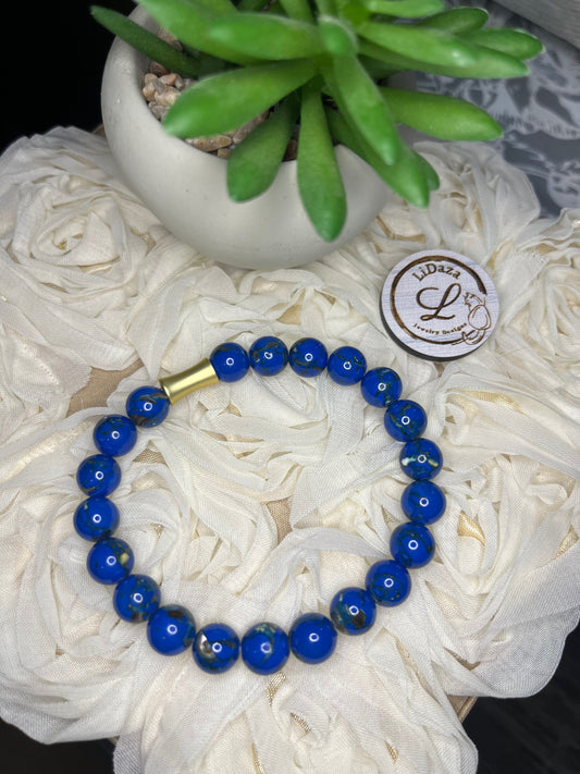 Blue shell bracelet