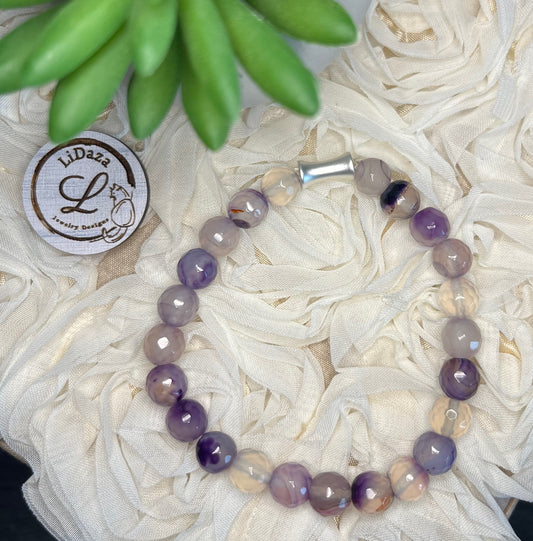 Purple agate bracelet