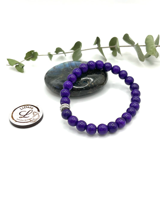 Purple howlite bracelet