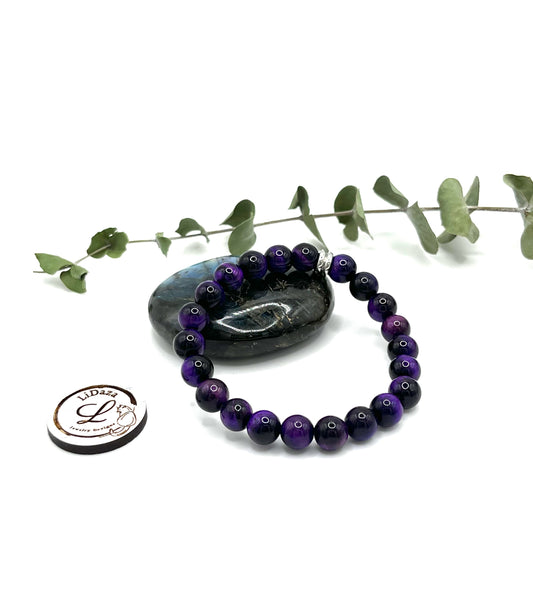 Purple tiger's eye bracelet