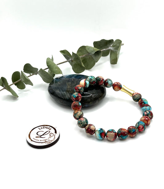 Sea sediment jasper bracelet