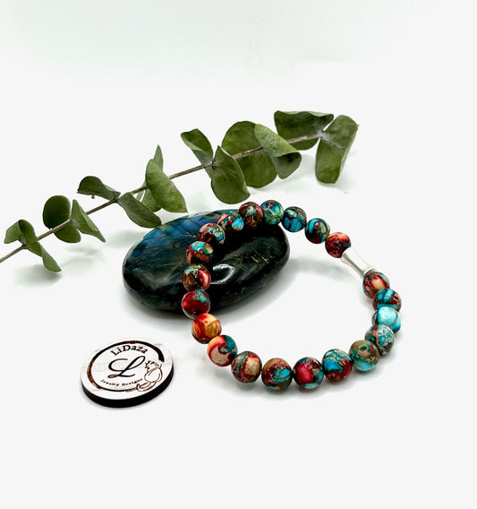 Sea sediment jasper bracelet