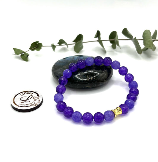 Purple agate bracelet